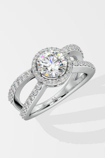 1 ct Crossover Solitaire Diamond Ring - House of Quadri