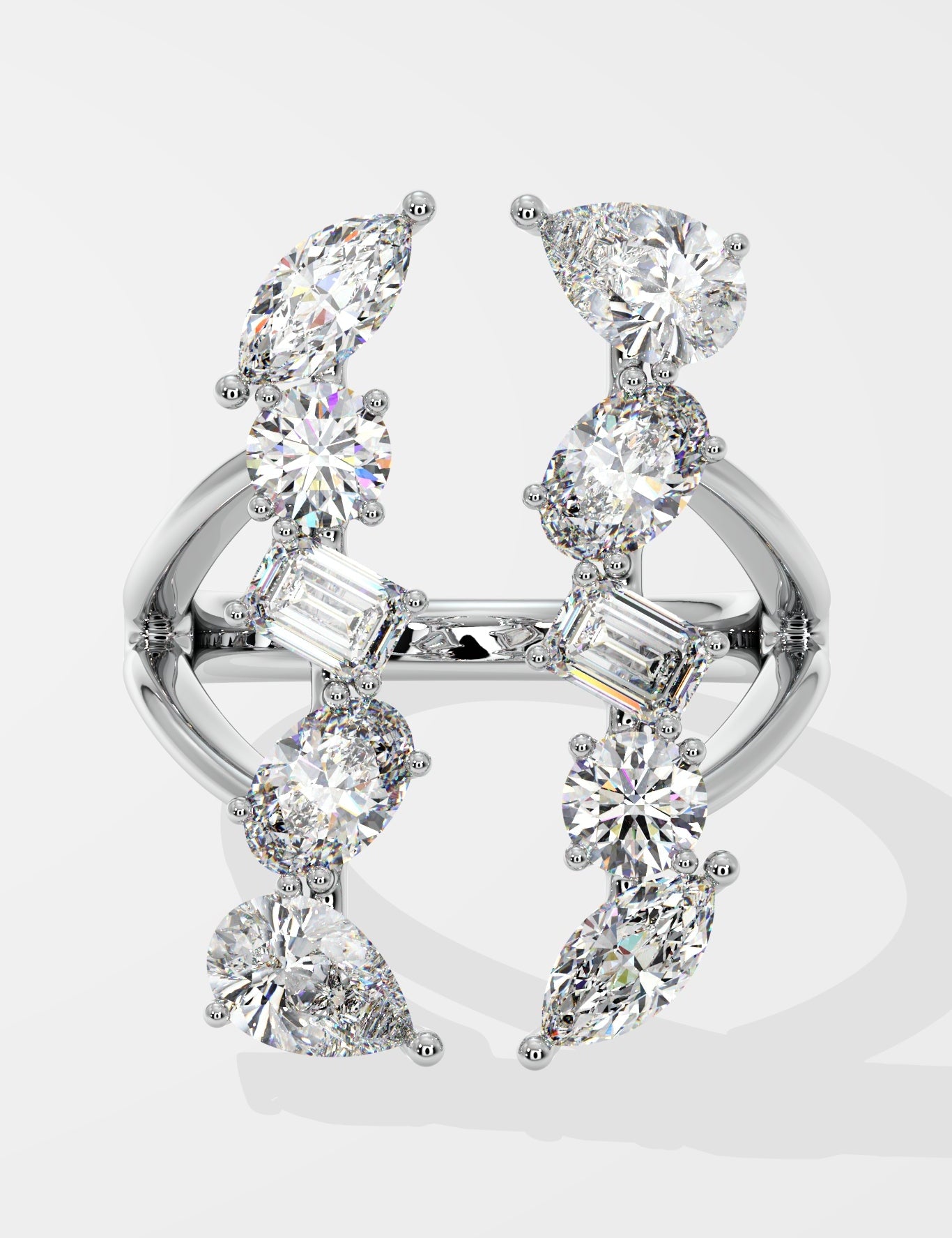 Askew Vertical Gap Ring - House Of Quadri