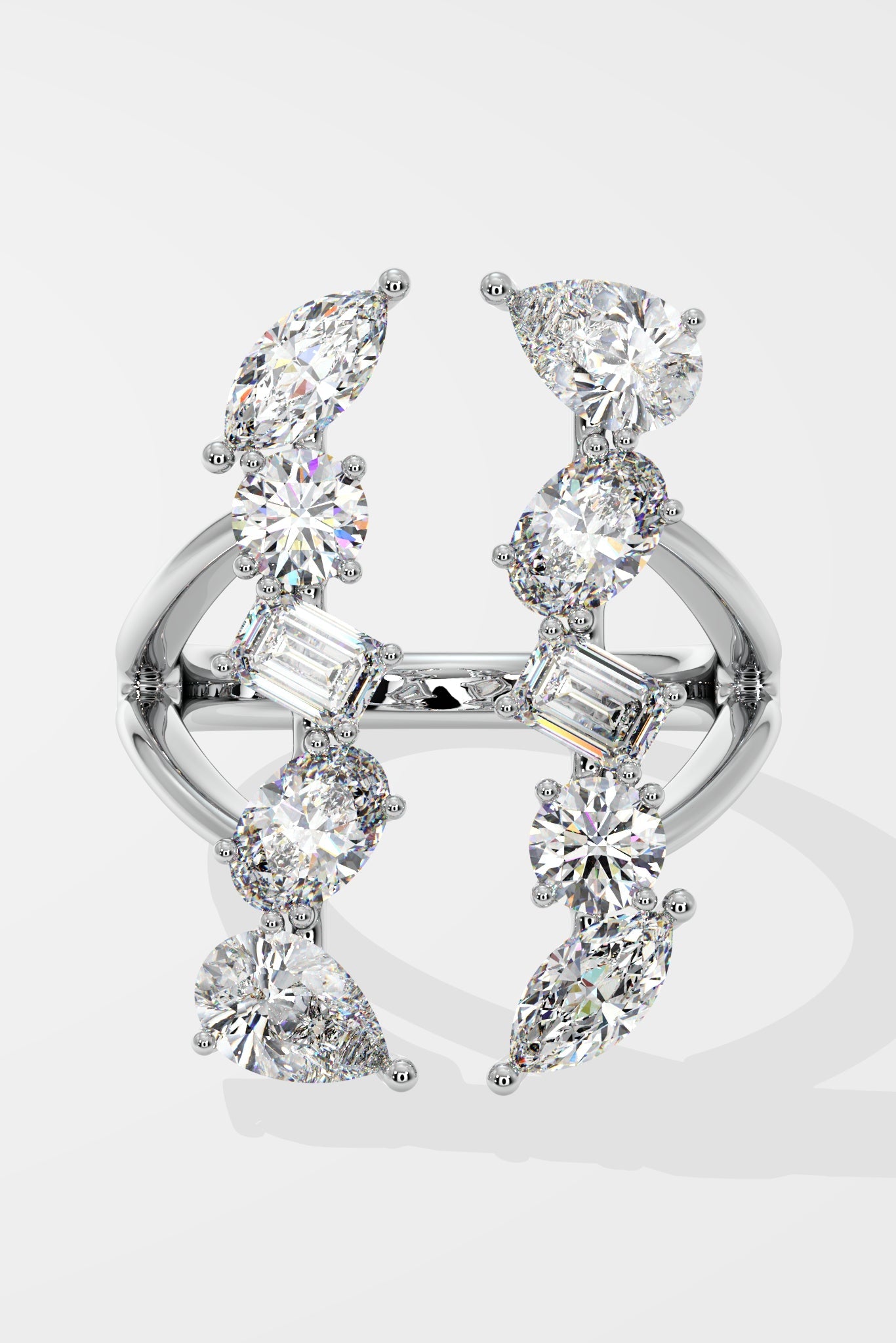 Askew Vertical Gap Ring - House Of Quadri