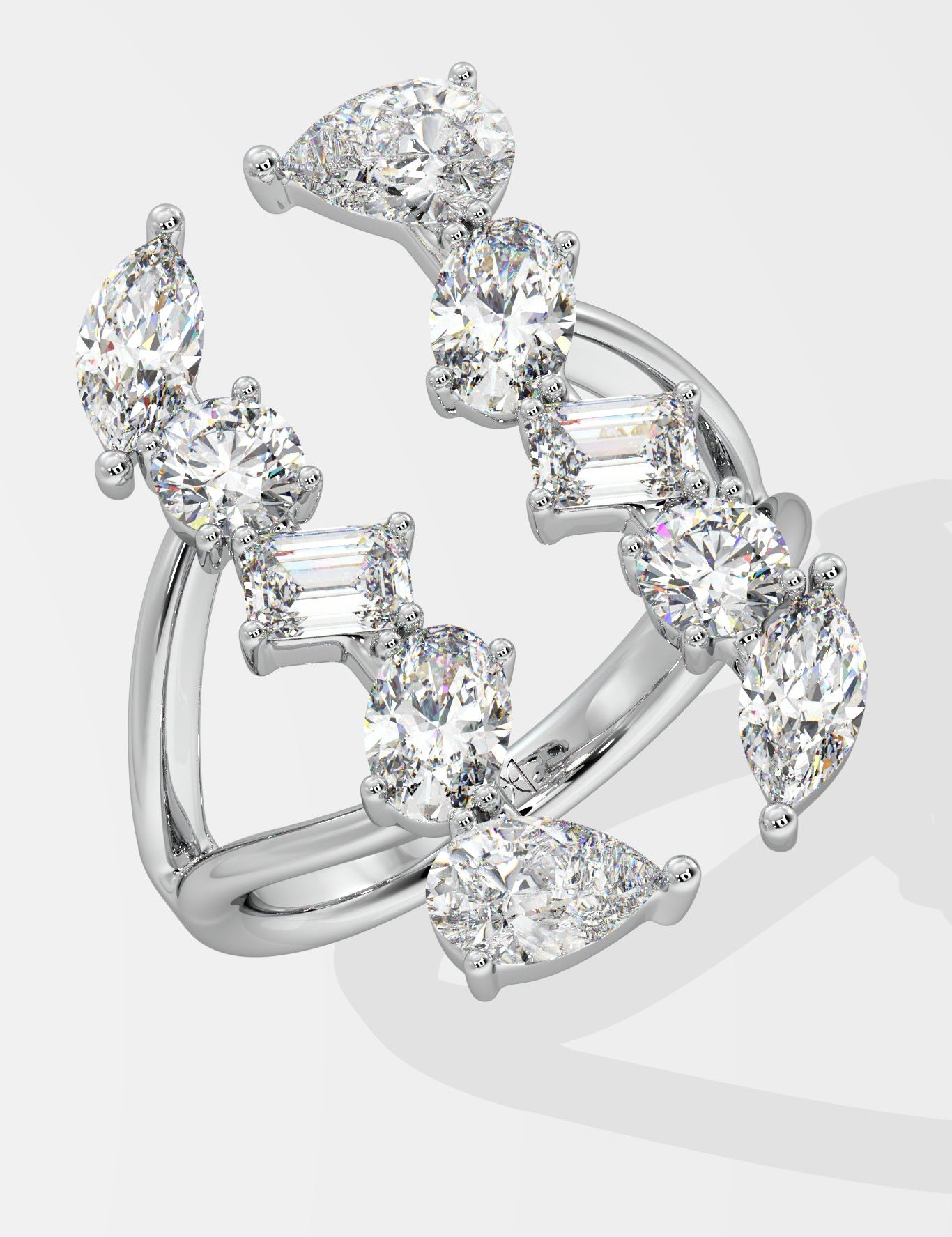 Illuminate Vertical Gap Ring - House Of Quadri