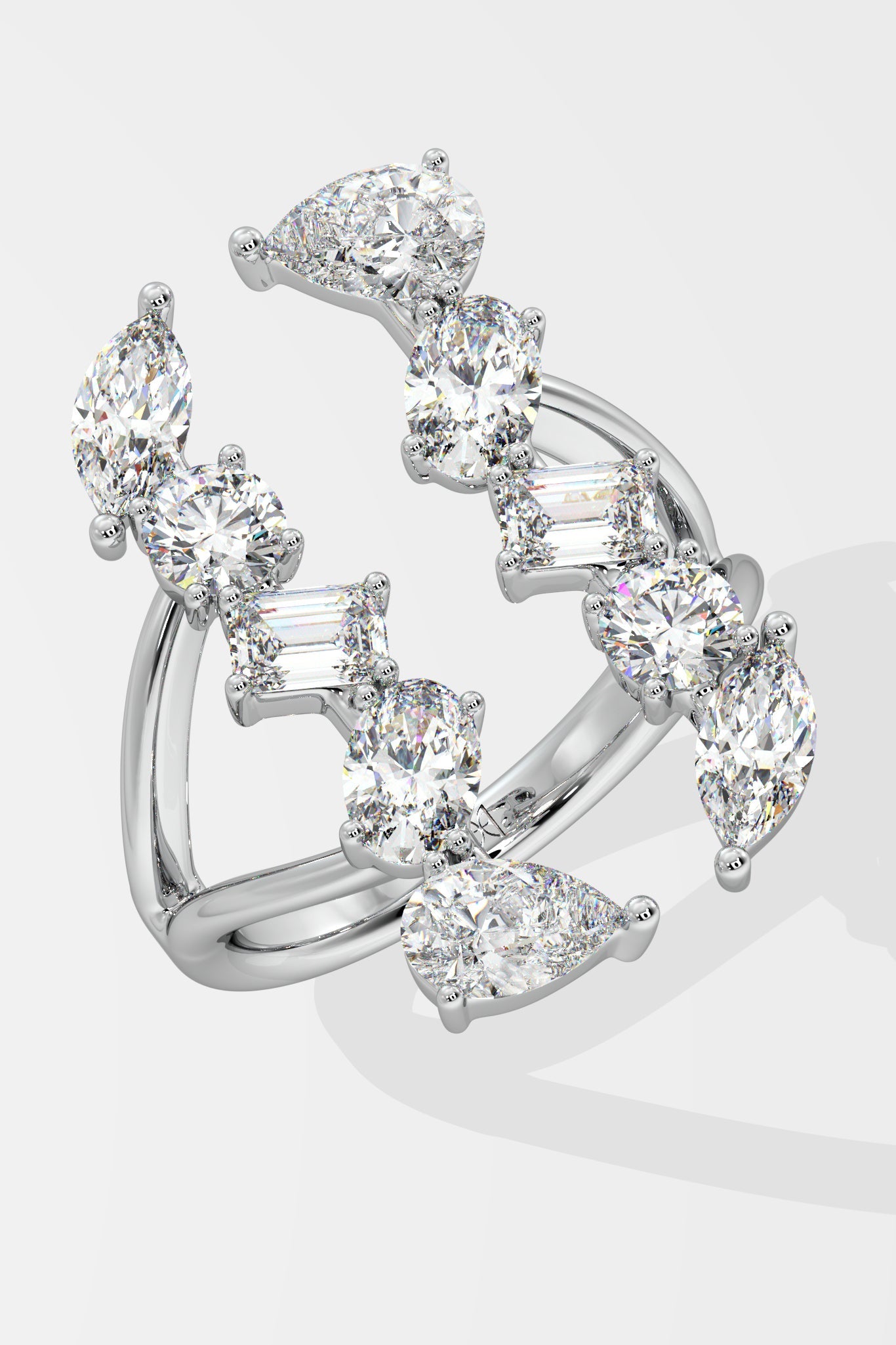 Illuminate Vertical Gap Ring - House Of Quadri