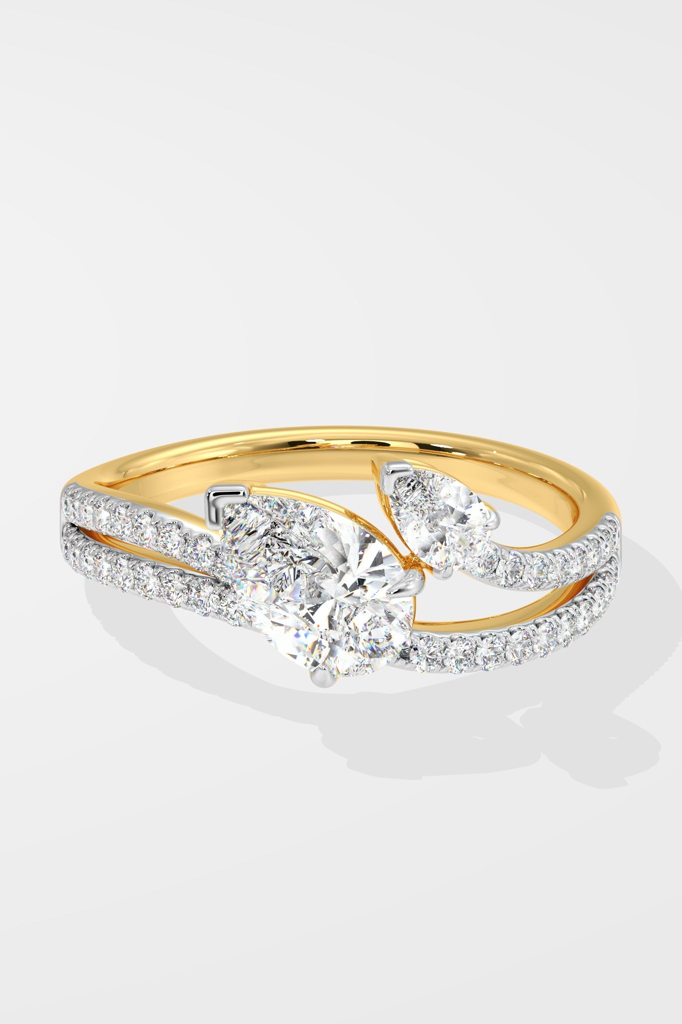 Illuminate Two Pear Ring - House Of Quadri