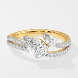 1 ct Two Pear Diamond Ring