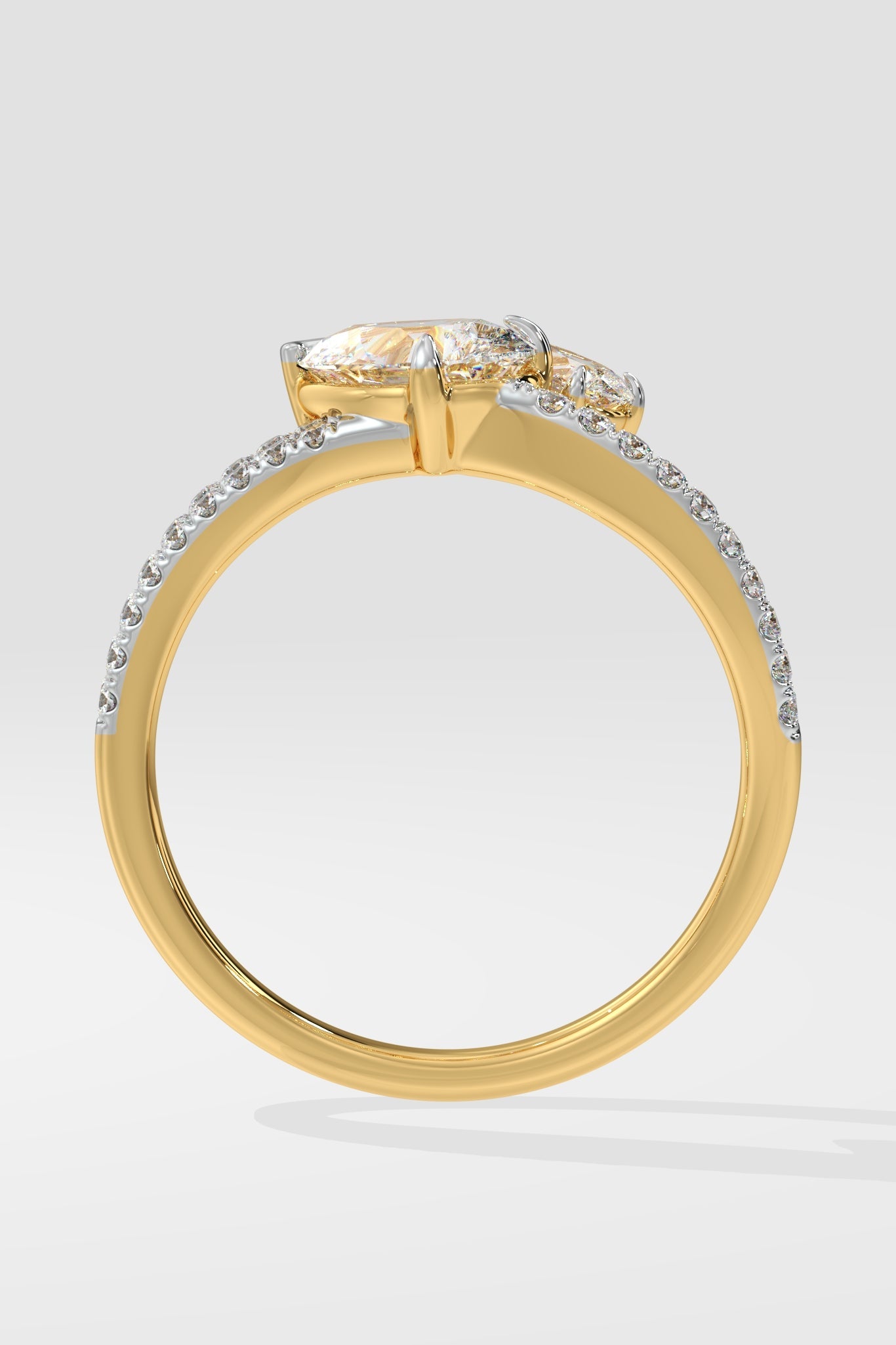 Illuminate Two Pear Ring - House Of Quadri