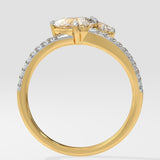 1 ct Two Pear Diamond Ring