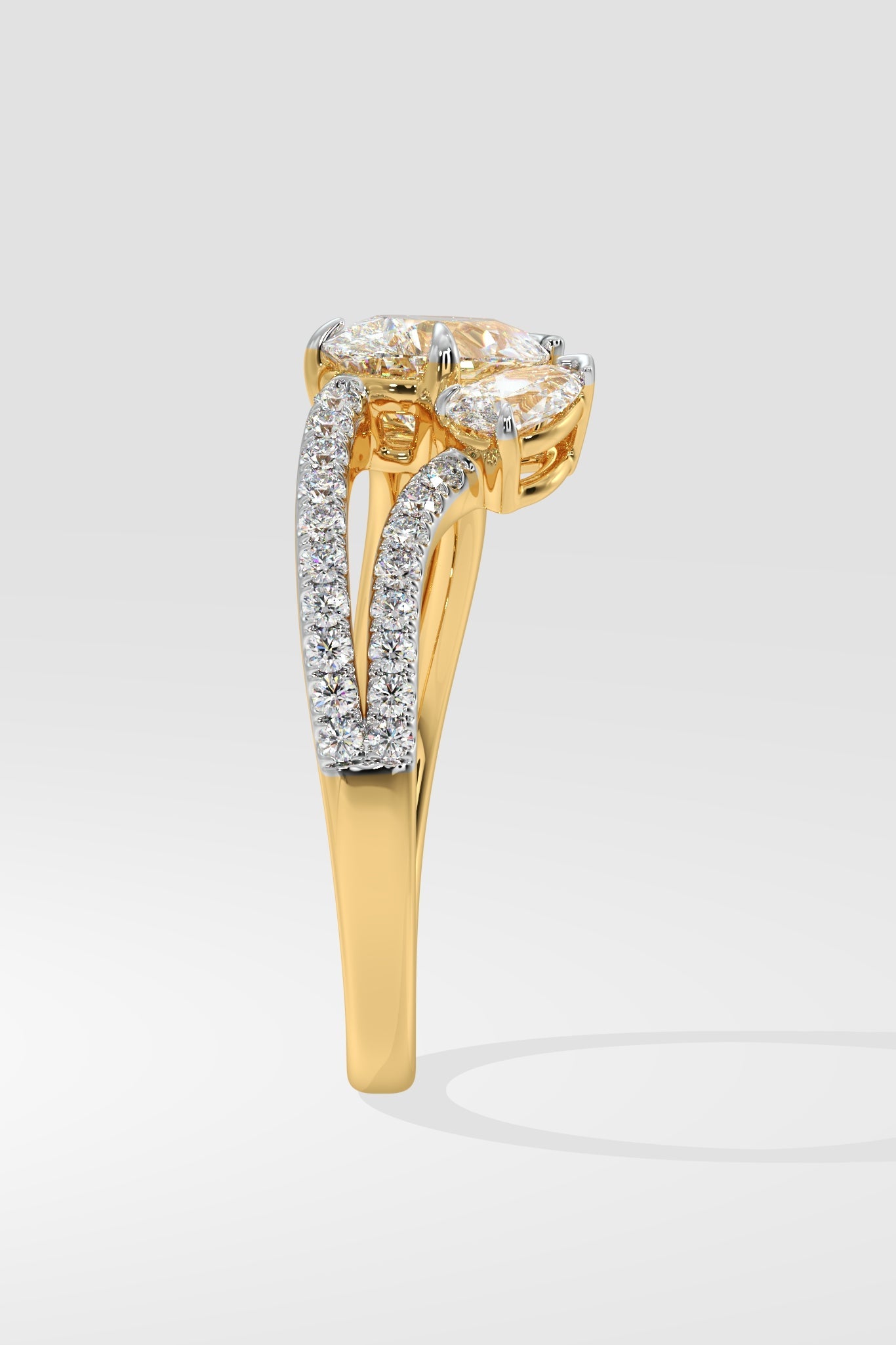 Illuminate Two Pear Ring - House Of Quadri