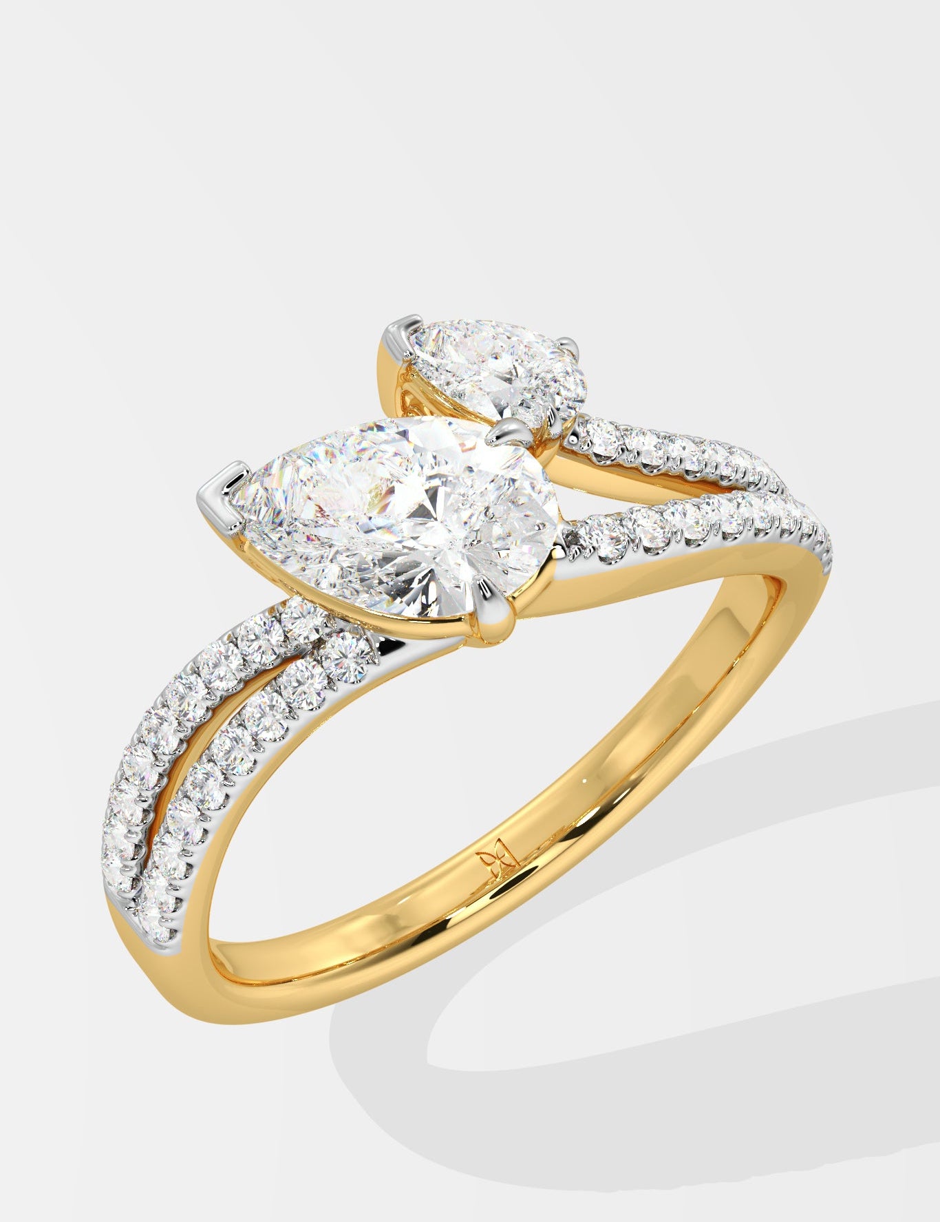 Empowered Two Pear Ring - House Of Quadri