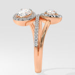 Empowered Two Stone Halo Solitaire Ring - House Of Quadri