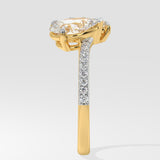 Empowered Alternate Pear Solitaire Ring - House Of Quadri