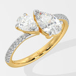 T-shirt Alternate Pear Solitaire Ring - House Of Quadri