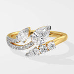 Illuminate Double Pear Drop Ring - House Of Quadri