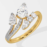 1.5 Ct Double Pear Drop Ring