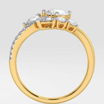 Illuminate Double Pear Drop Ring - House Of Quadri