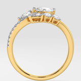 1.5 Ct Double Pear Drop Ring