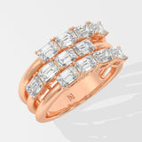 Emra Triple Row Diamond Band