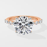 3 ct Round Askew Solitaire Ring
