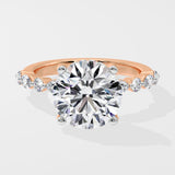 3 ct Round Askew Solitaire Ring