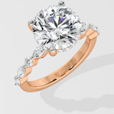 3 ct Round Askew Solitaire Ring