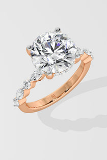 3 ct Round Askew Solitaire Ring - House of Quadri