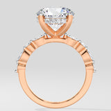 3 ct Round Askew Solitaire Ring
