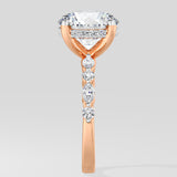 3 ct Round Askew Solitaire Ring