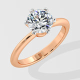 1 ct Tapered Solitaire Diamond Ring