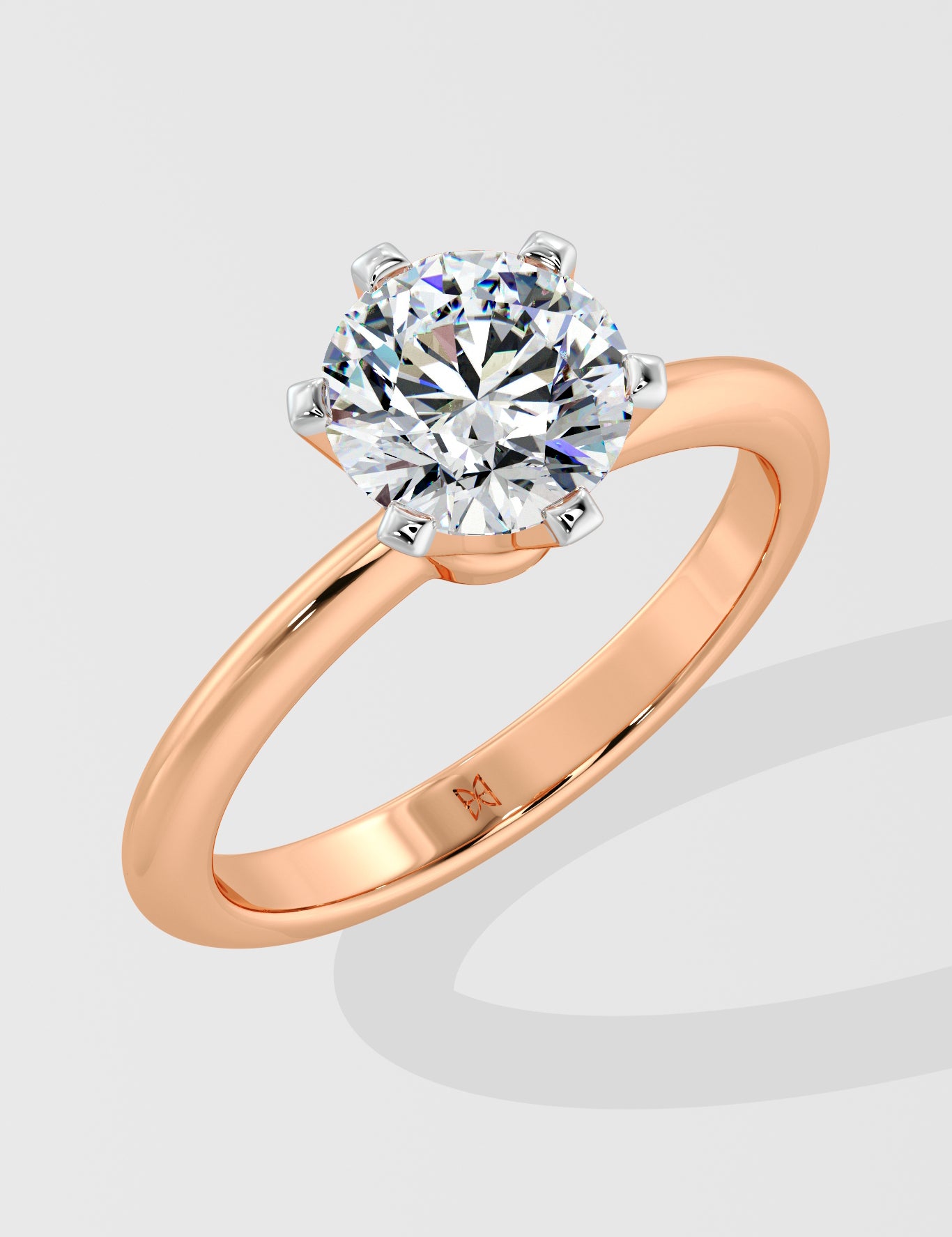1 ct Tapered Solitaire Diamond Ring