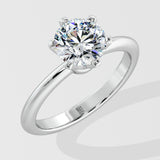 1 ct Tapered Solitaire Diamond Ring