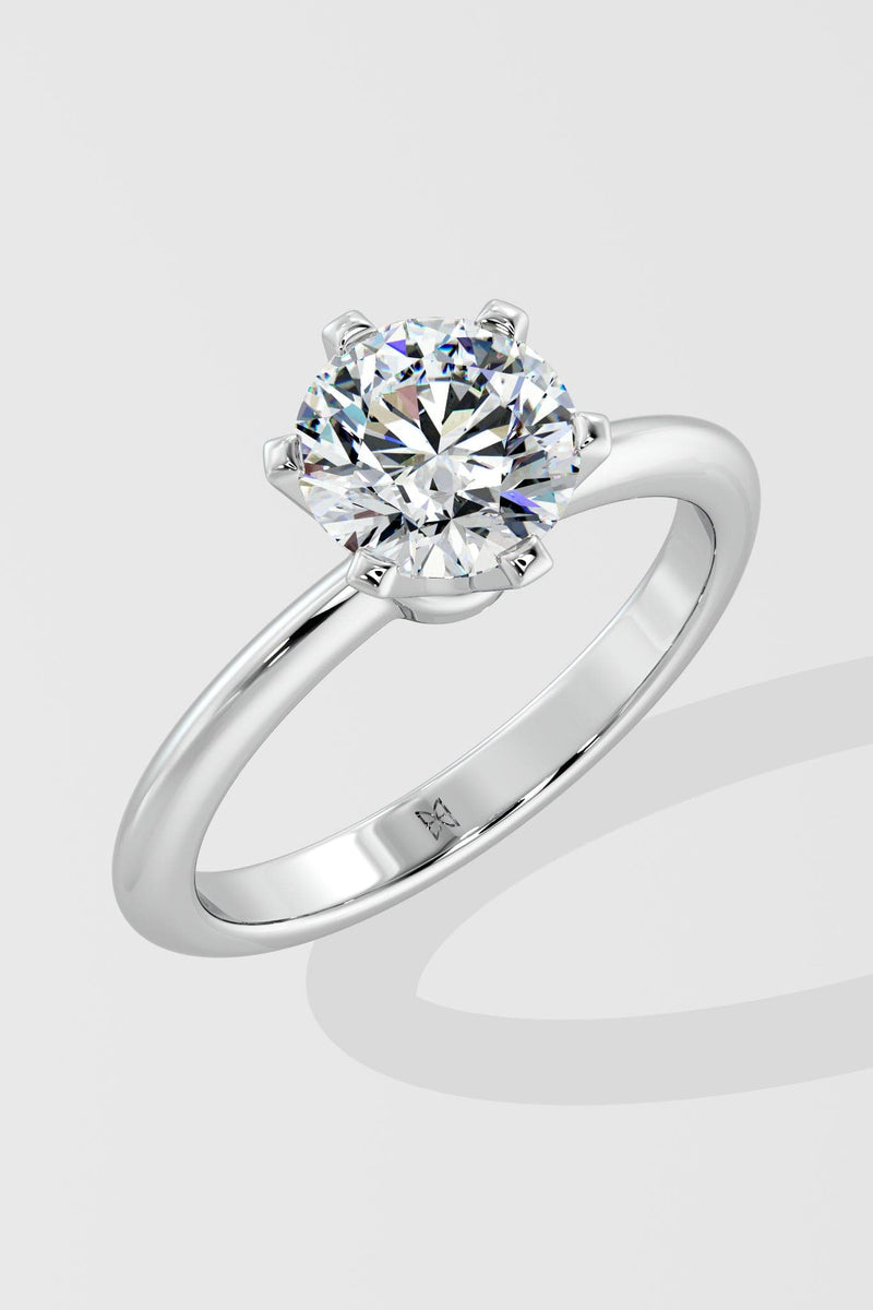 1 ct Tapered Solitaire Diamond Ring
