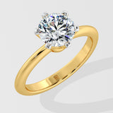1 ct Tapered Solitaire Diamond Ring