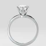 1 ct Tapered Solitaire Diamond Ring