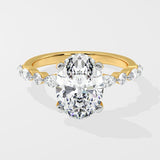 2.5 ct Oval Askew Solitaire Ring