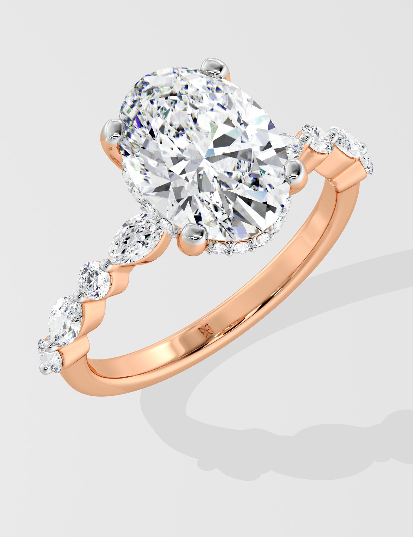 2.5 ct Oval Askew Solitaire Ring