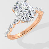 2.5 ct Oval Askew Solitaire Ring