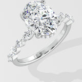 2.5 ct Oval Askew Solitaire Ring