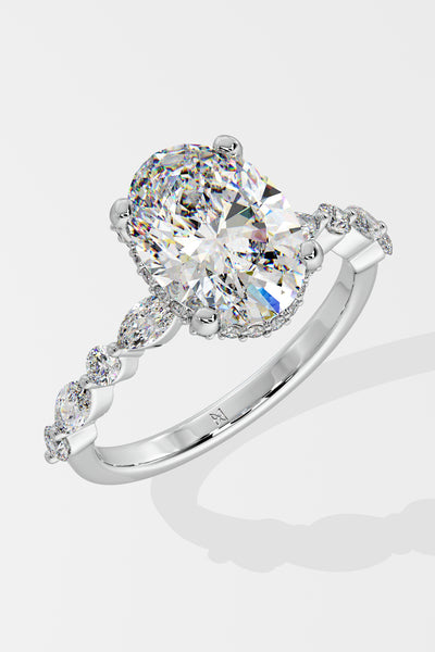 2 ct Oval Askew Solitaire Ring - House Of Quadri