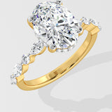 2.5 ct Oval Askew Solitaire Ring