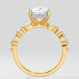 2.5 ct Oval Askew Solitaire Ring