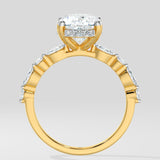 2.5 ct Oval Askew Solitaire Ring