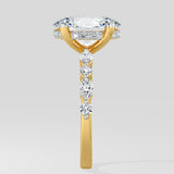 2.5 ct Oval Askew Solitaire Ring