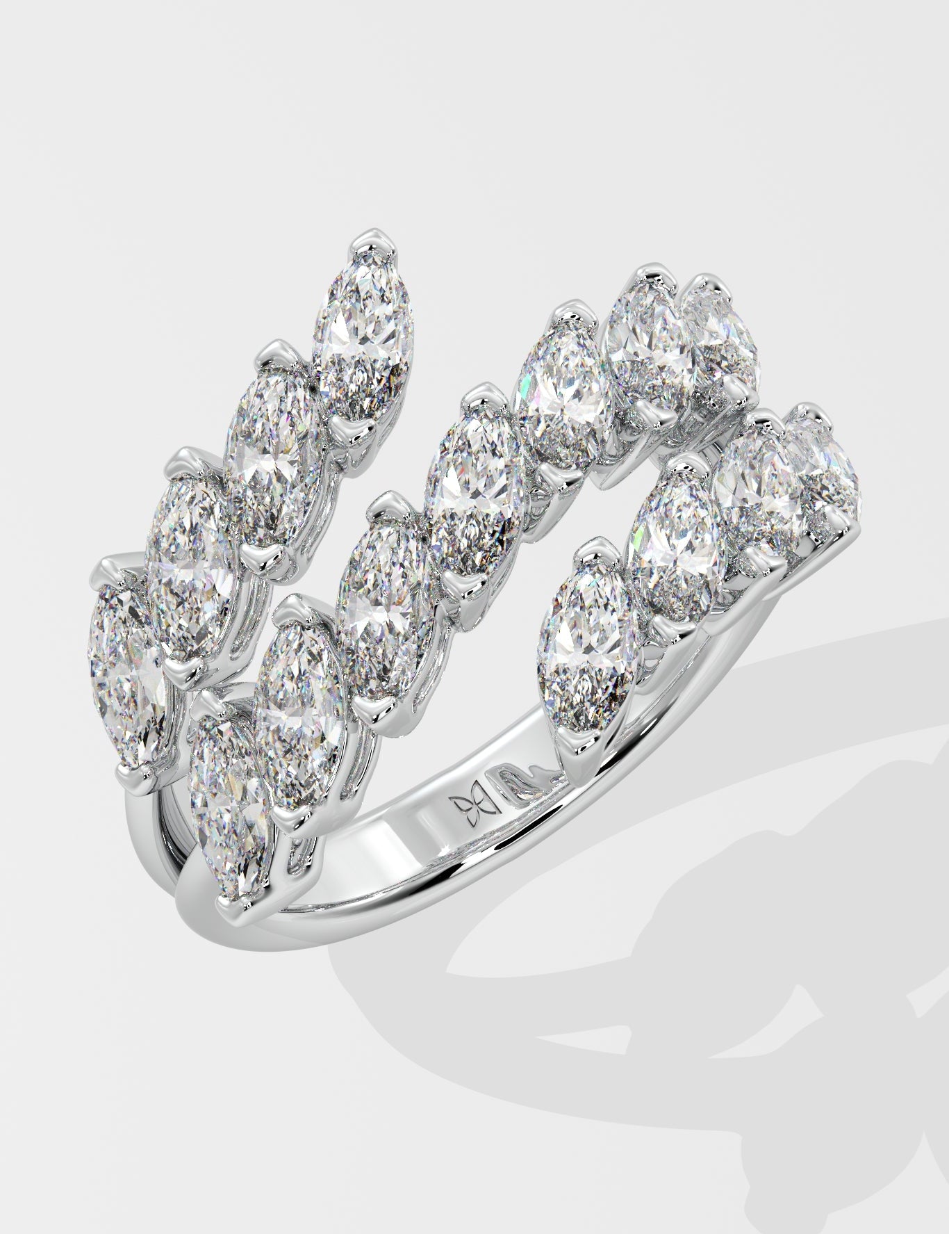 Illuminate Marquee Spiral Ring - House Of Quadri