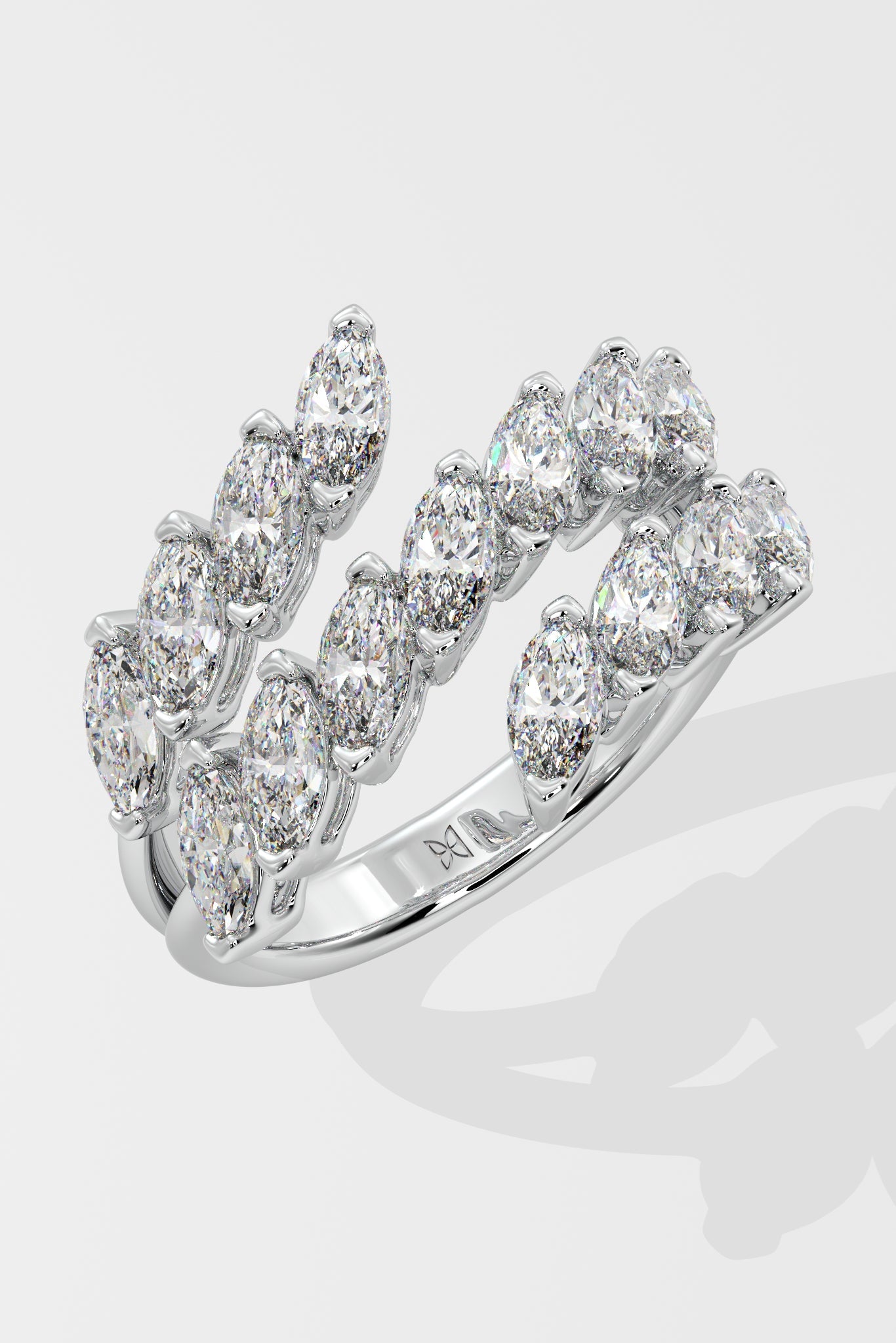 Illuminate Marquee Spiral Ring - House Of Quadri