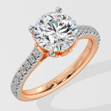 2 ct Lotus Solitaire Diamond Ring