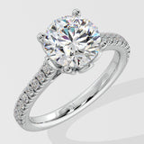 2 ct Lotus Solitaire Diamond Ring