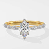 T-Shirt Marquise Solitaire Ring - House Of Quadri