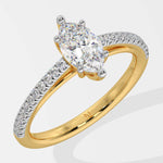 T-Shirt Marquise Solitaire Ring - House Of Quadri