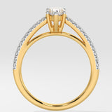 T-Shirt Marquise Solitaire Ring - House Of Quadri