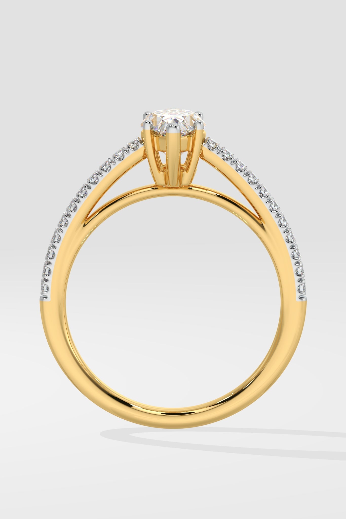T-Shirt Marquise Solitaire Ring - House Of Quadri
