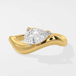 T-Shirt East-West Wave Ring - House Of Quadri