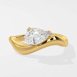 T-Shirt East-West Wave Ring - House Of Quadri